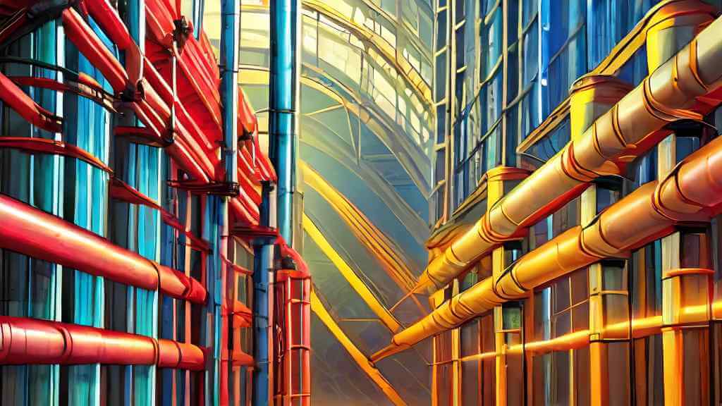the vital role of steel pipes in the construction of a building.